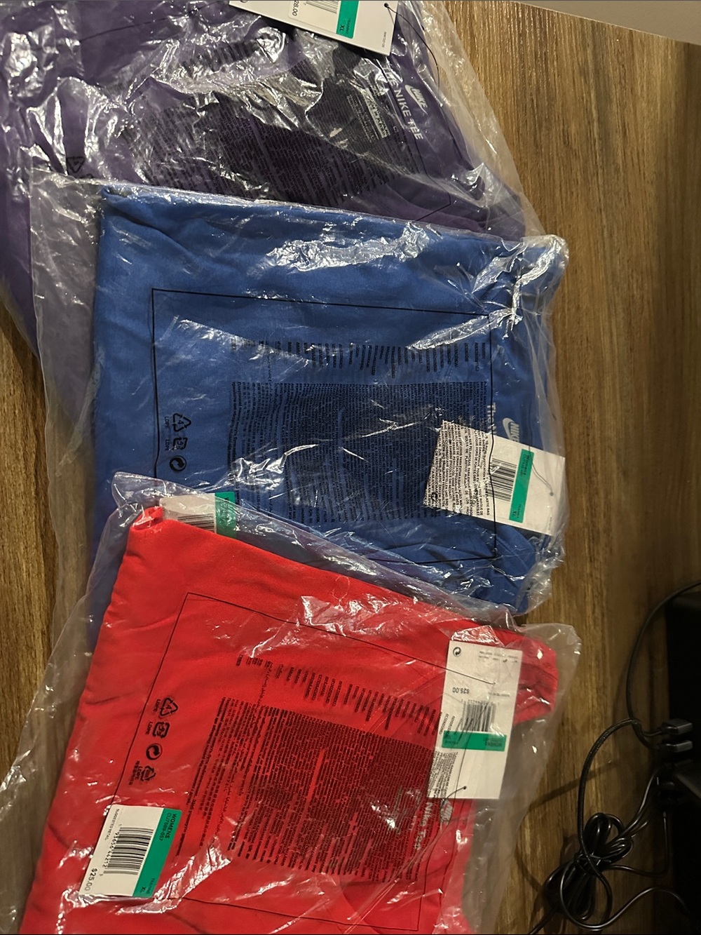 Nike Bundle XL Tees in Red, Blue, Purple